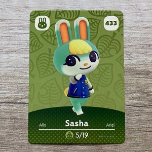 Genuine Animal Crossing Amiibo card Sasha